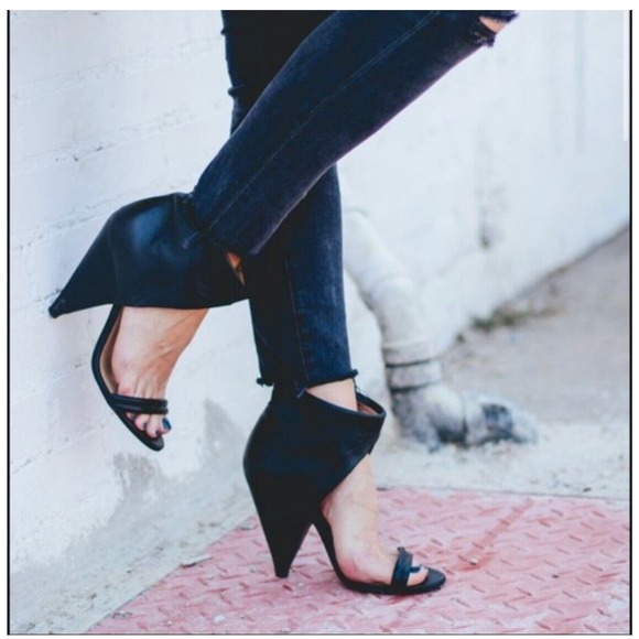 IRO NIB $690 Saika Electric Blue Leather Cone Heels Cut out Booties Sz 36/US 6 - Picture 5 of 16